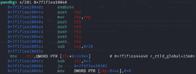 Showcase of pointer decryption using key